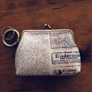Patricia Newspaper Leather Coin Purse 📰✨